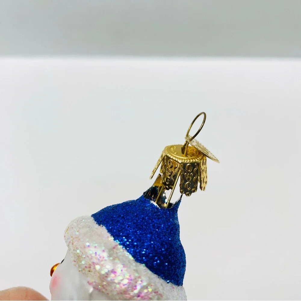 UK University of Kentucky Snowman Glass Christmas Tree Ornament Wildcats READ